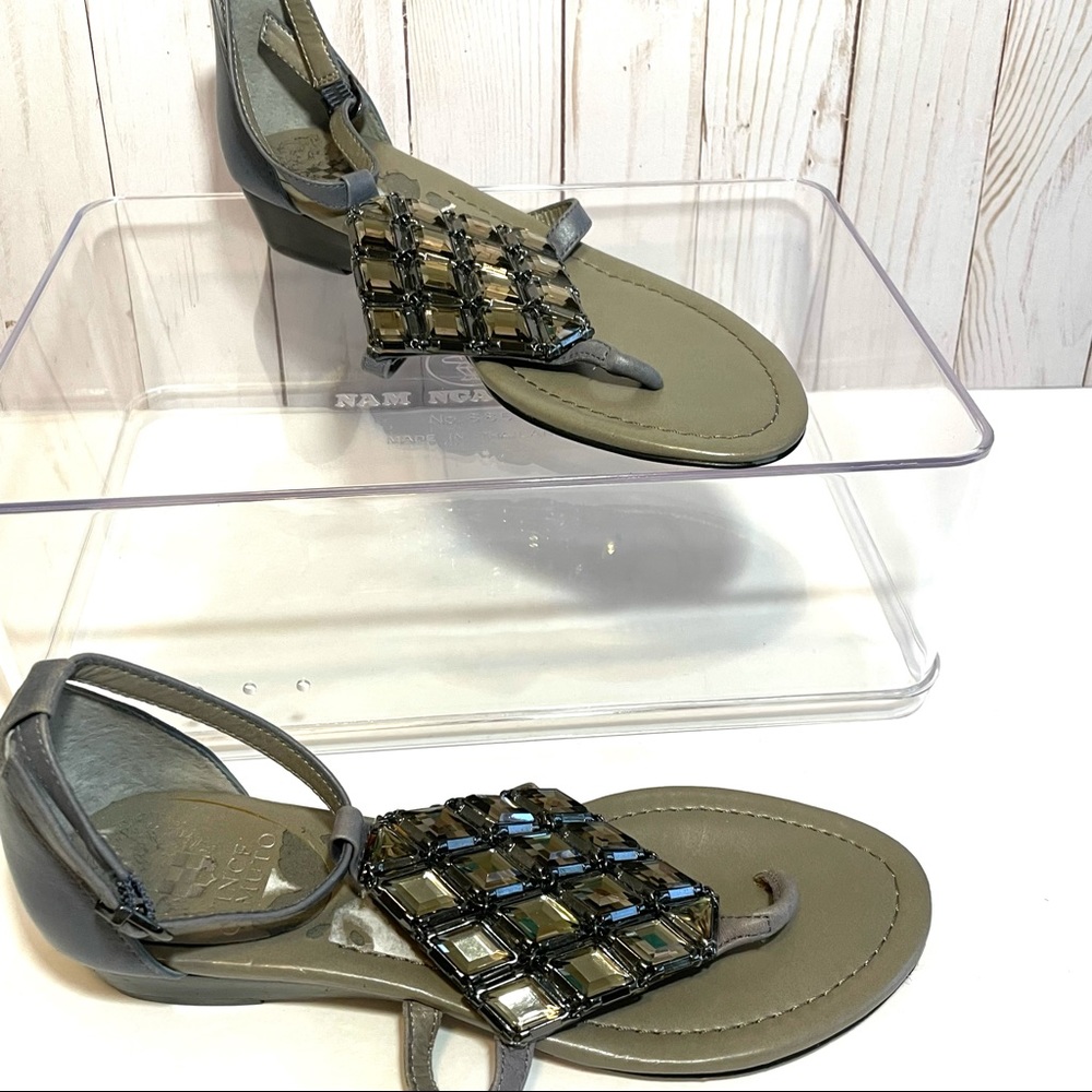 Vince Camuto Gray Jewel Irell Sandals 6 - Picture 16 of 16